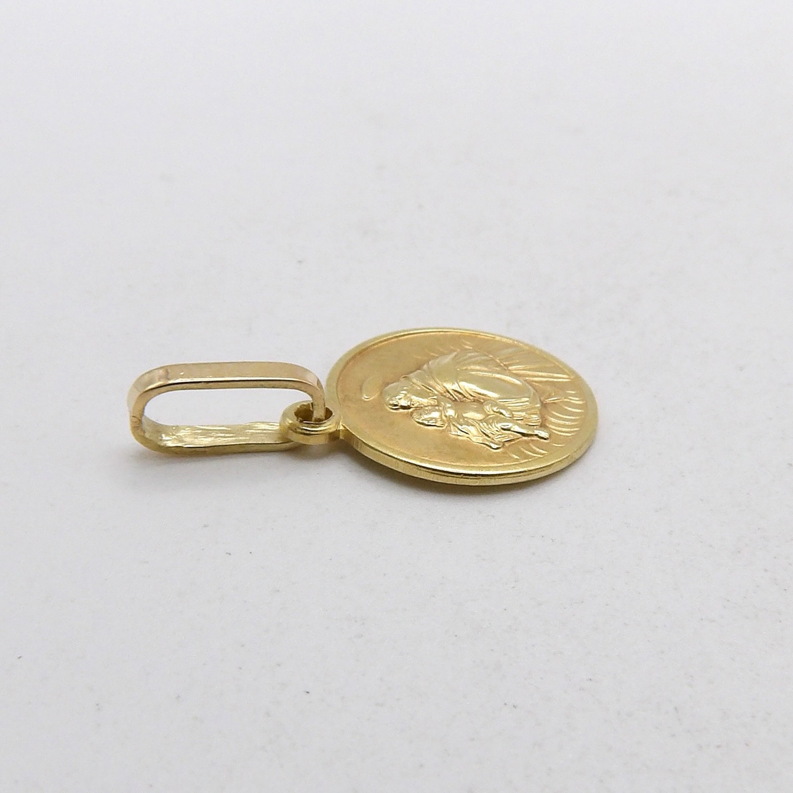 Solid 18k Gold St Saint Anthony Medal Small Charm Pendant 750 Italy UnoAerre