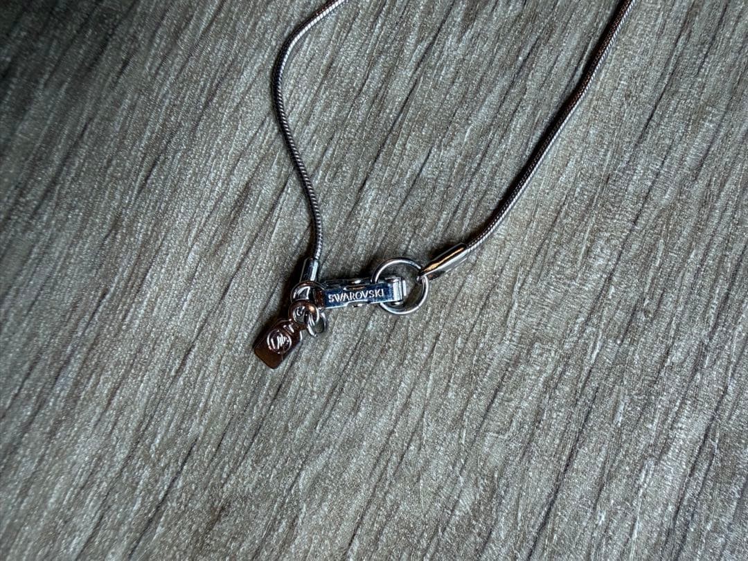 Swarovski Crystal Necklace Silver Snake Chain Used Not specified