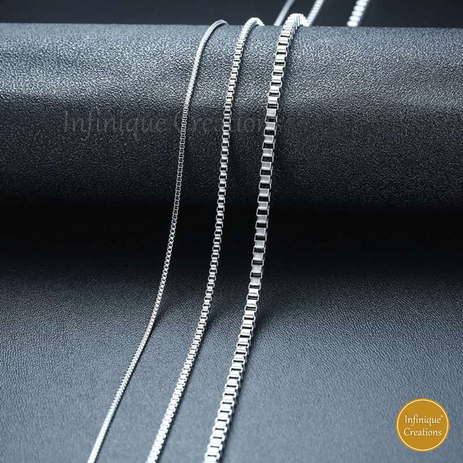 Stainless Steel Silver Box Chain Bracelet and Necklace Men Women 1mm-4mm 7-38″