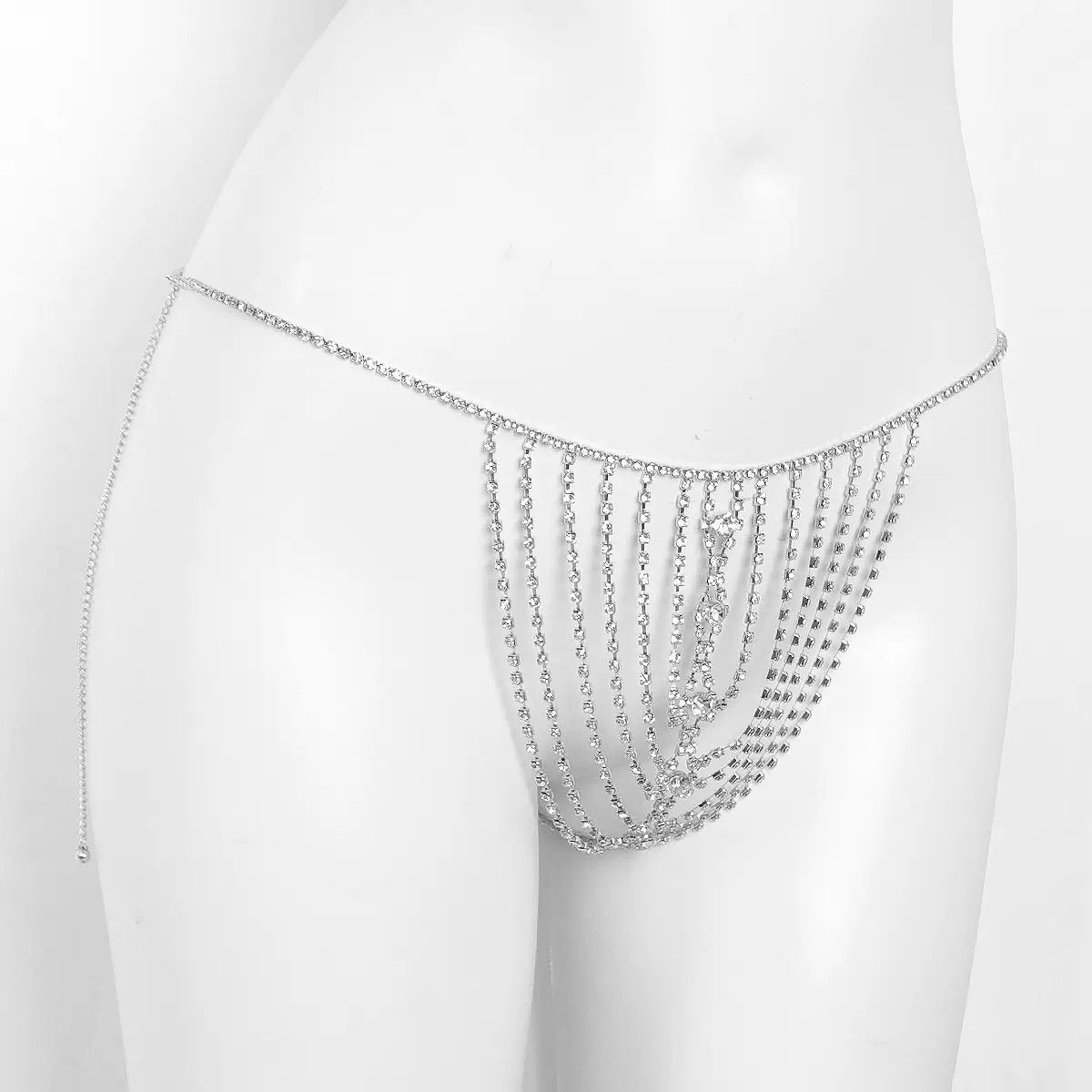 Body Chain Rhinestone Bikini Waist Chain Underwear Jewelry Accessory for Women