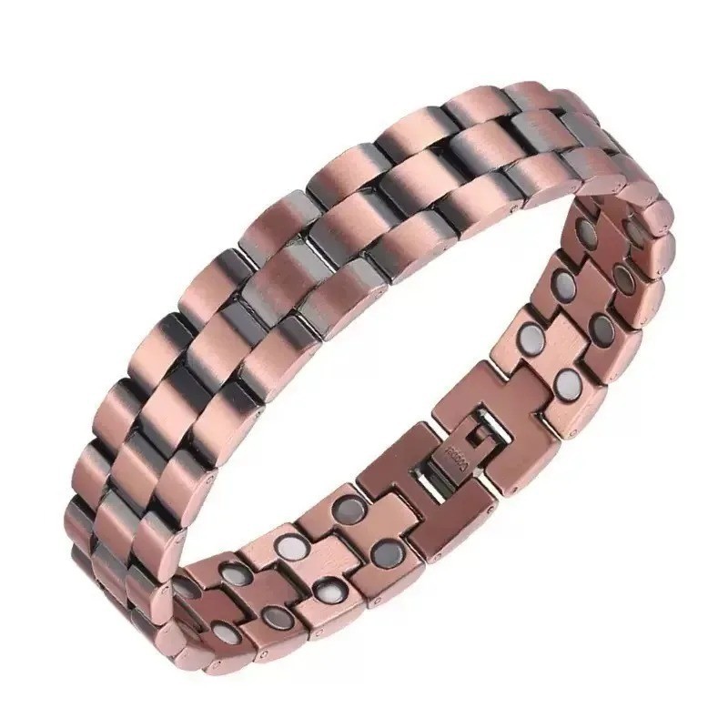 Men’s Vintage Magnetic Copper Cuff Bracelet