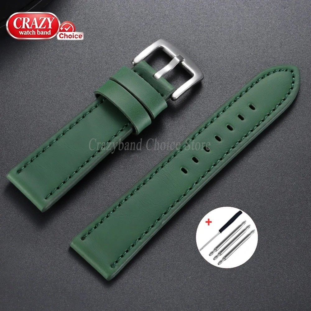 High Quality Leather Watch Band Straps mens stitched Wristband 18 20 22 24mm