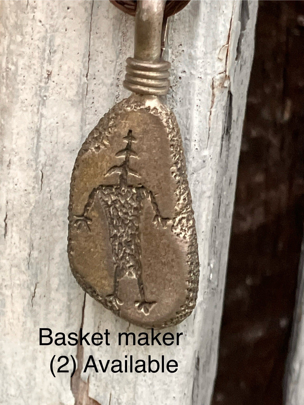 Petroglyph Replica Pewter Pendants With Black Cording