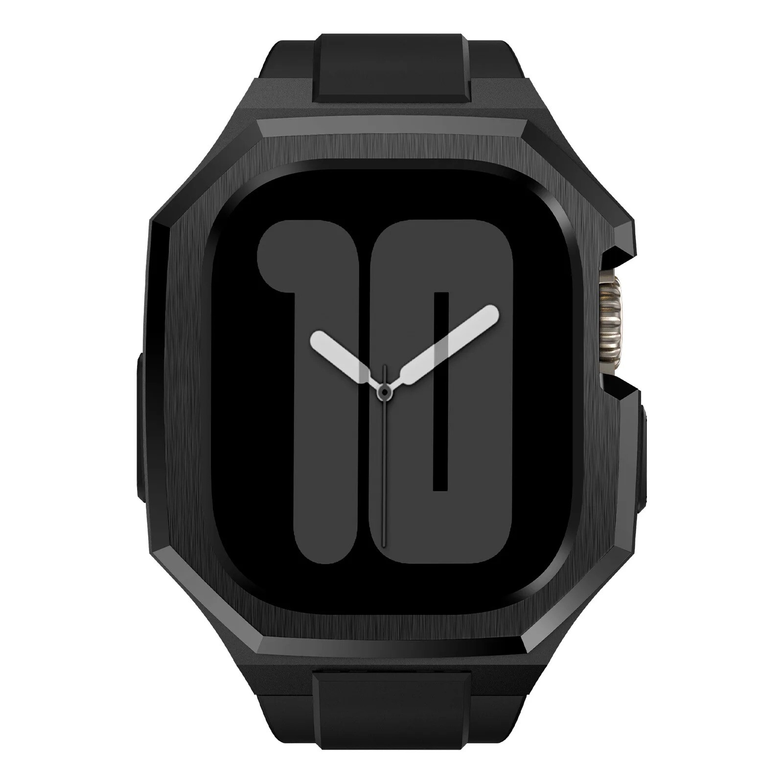 Stainless Steel Case Rubber Strap Mod Kit For Apple Watch Ultra 9 8 7 45/44/49mm