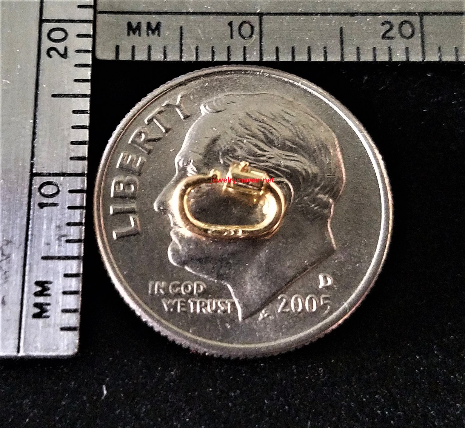 TINY FIVE (5) BULK PACK 14k Solid Yellow Gold Oval Link Lock Jump Ring 4.5mm OD