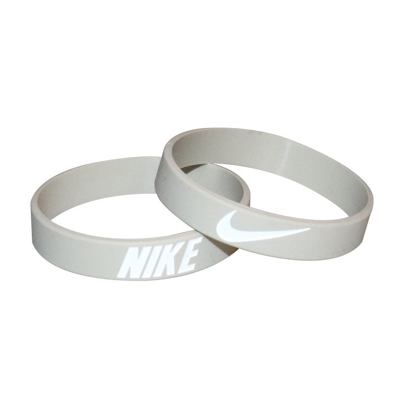 Nike Baller Band Silicone Rubber Bracelet Gray White Stealth Series AF1 ⚡️