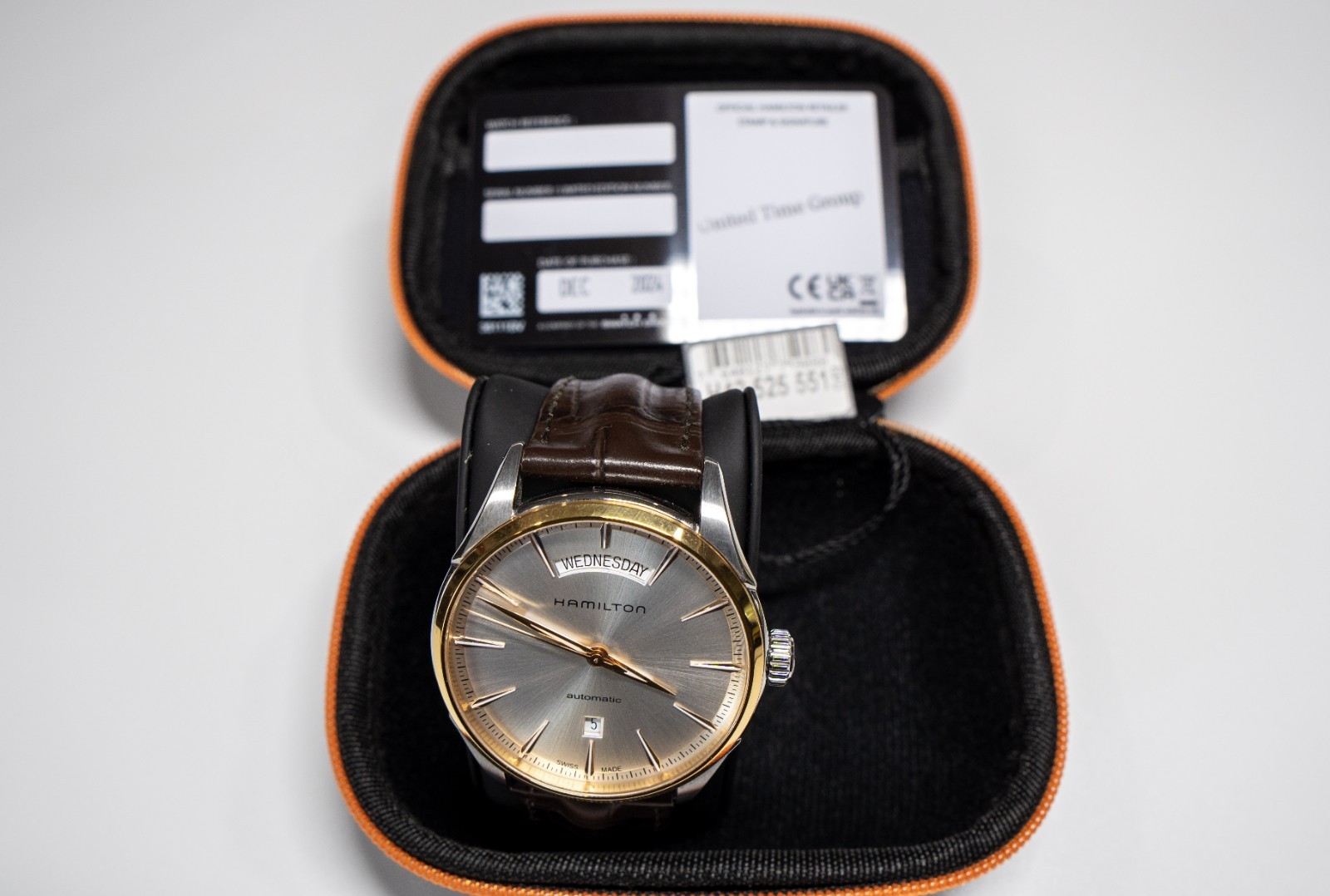 Hamilton Jazzmaster Day Date Auto H42525551 42mm Silver Dial Full Set Box & Card
