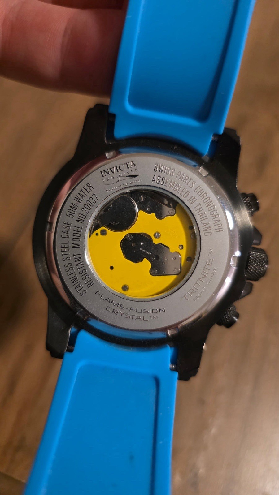 Invicta Pro Diver Men’s Quartz Chronograph 50mm Blue Dial Blue Strap 50m