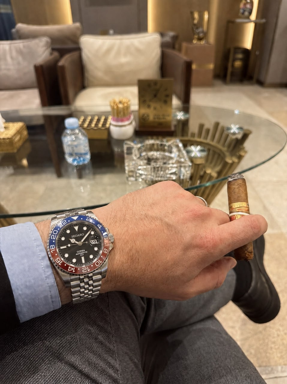 SEDARO GMT Style Watch Japanese NH35 Automatic Pepsi Bezel Sapphire 41mm