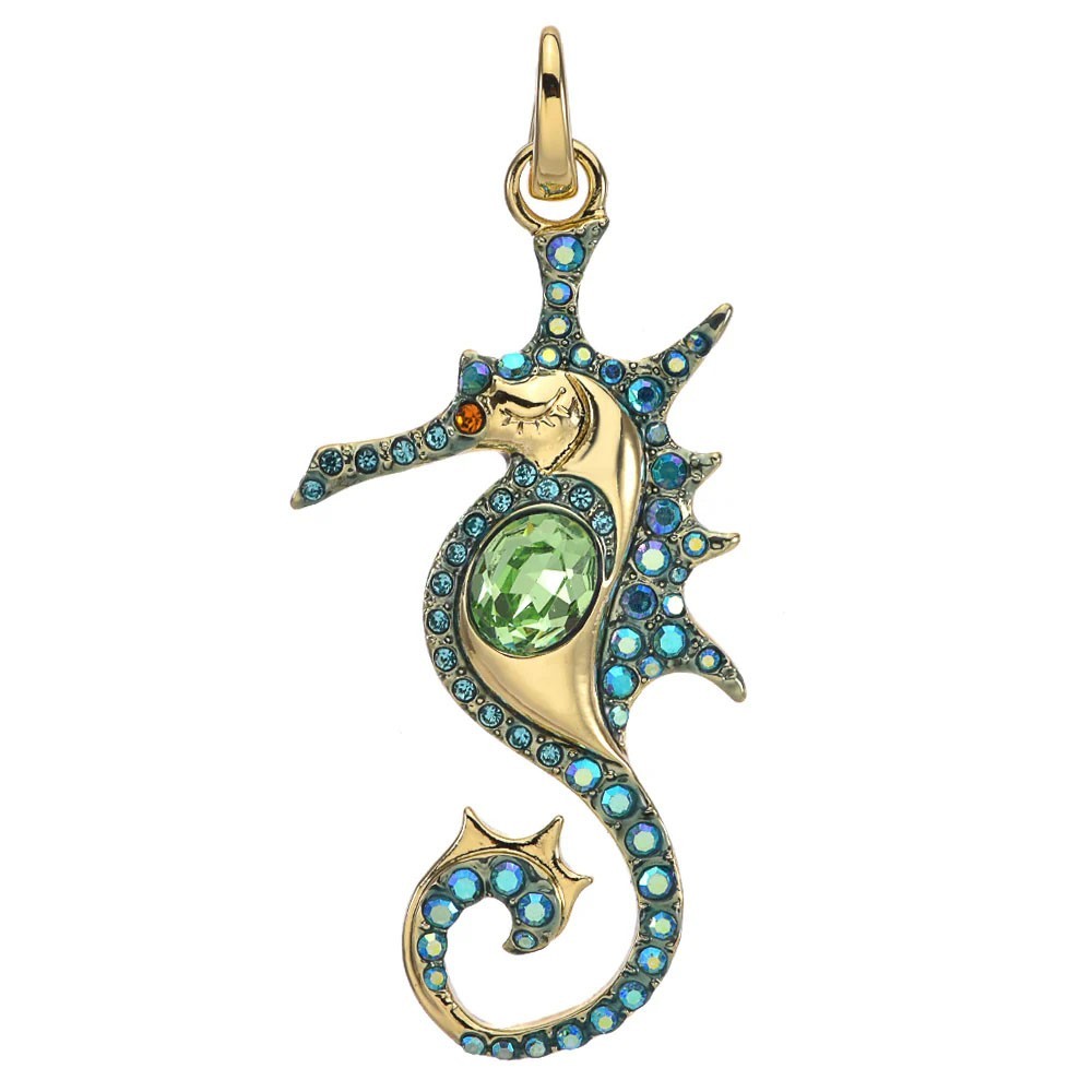 Kirks Folly Siren Seahorse Open Ring Charm goldtone