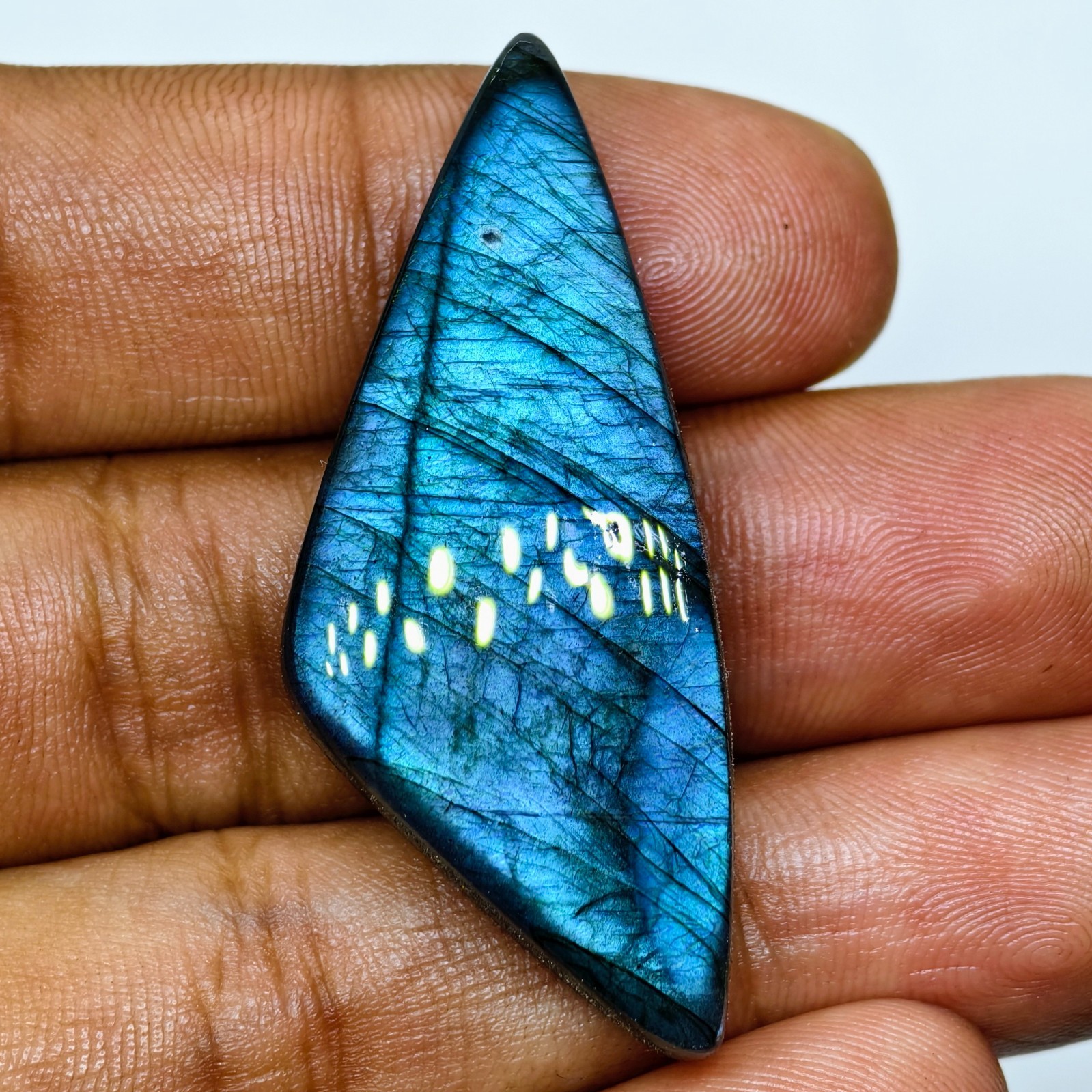 47 Cts Natural Labradorite Cabochon Gemstone For Jewelry 46.2×19.4×7.1 MM