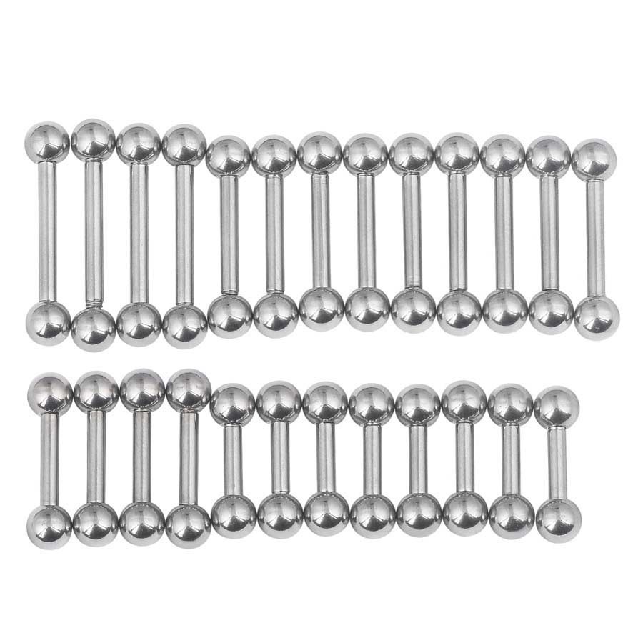 Wholesale Bulk lots Body Piercing Eyebrow Jewelry Belly Tongue Bar Ring 14G 16G