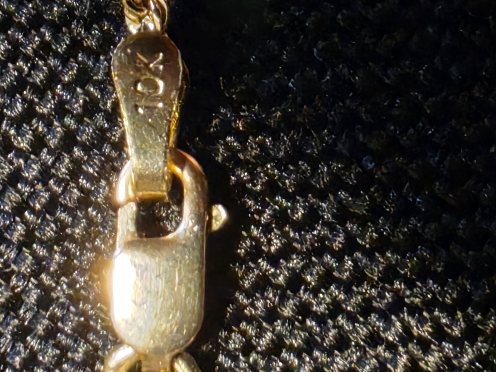 10k Yellow Gold Rope Chain 18 Inch 1.8mm Necklace Pendant Lobster Clasp Marked