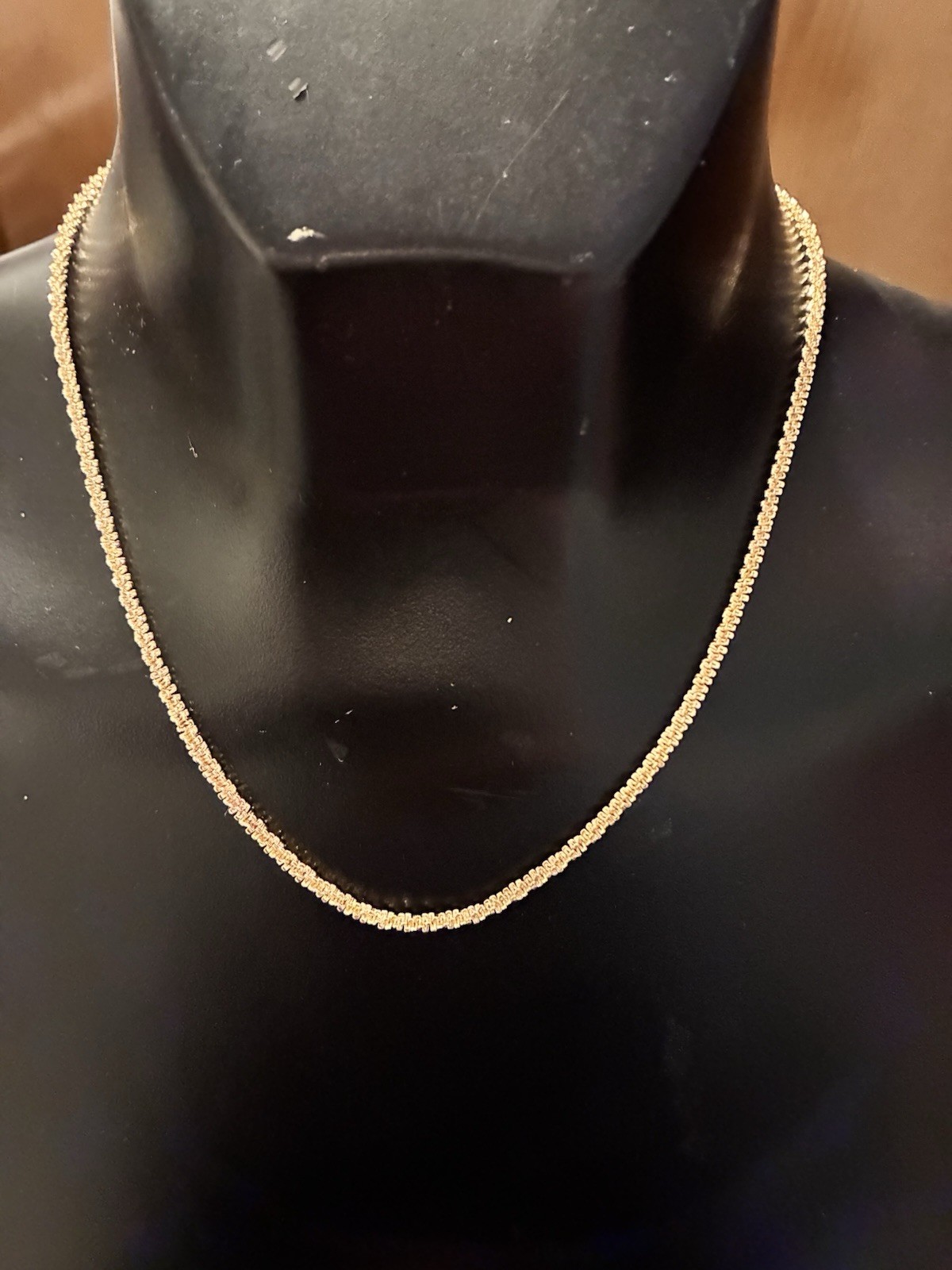Italian Made 18k Vermeil 16” Solid 925 Sterling Silver Chain Necklace