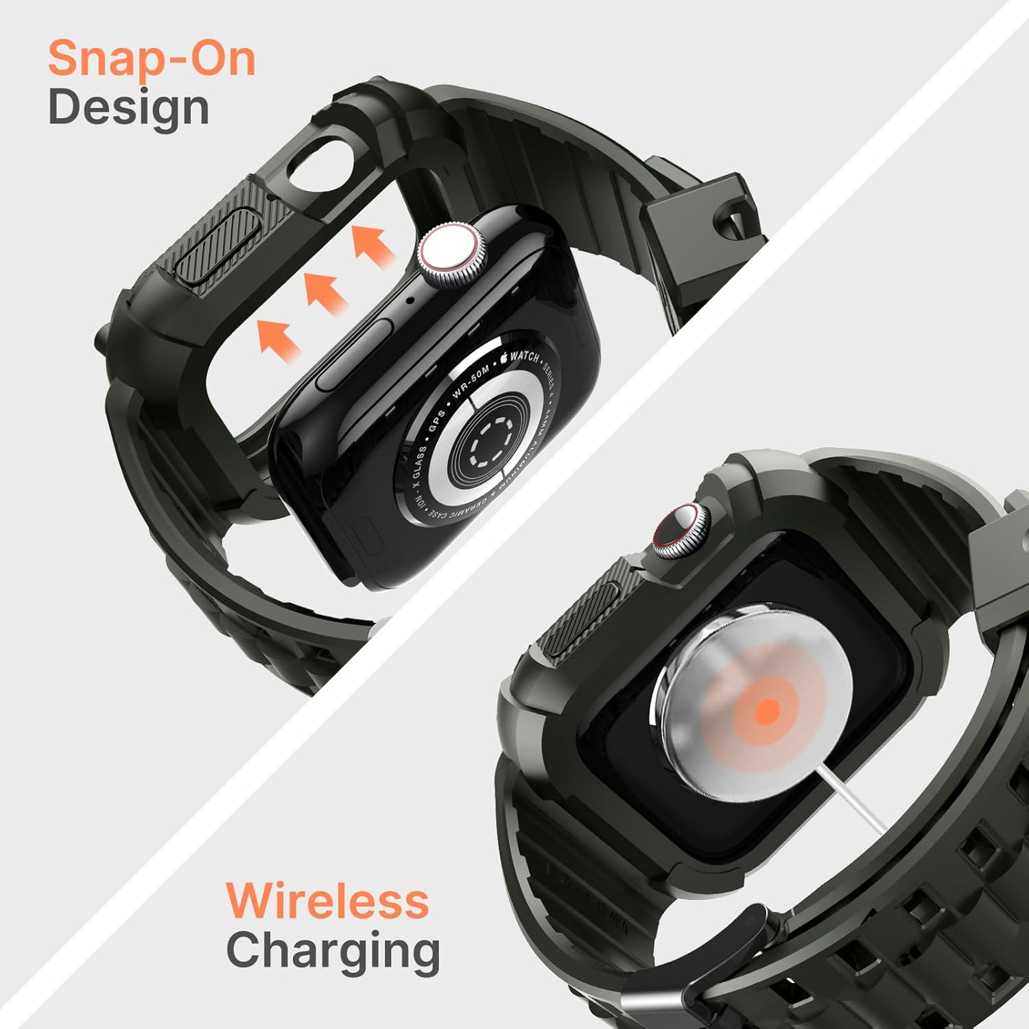Band with Case for Apple Watch 41/40Mm | TPU Strap Fits Iwatch Series9/8/7/6/5/4