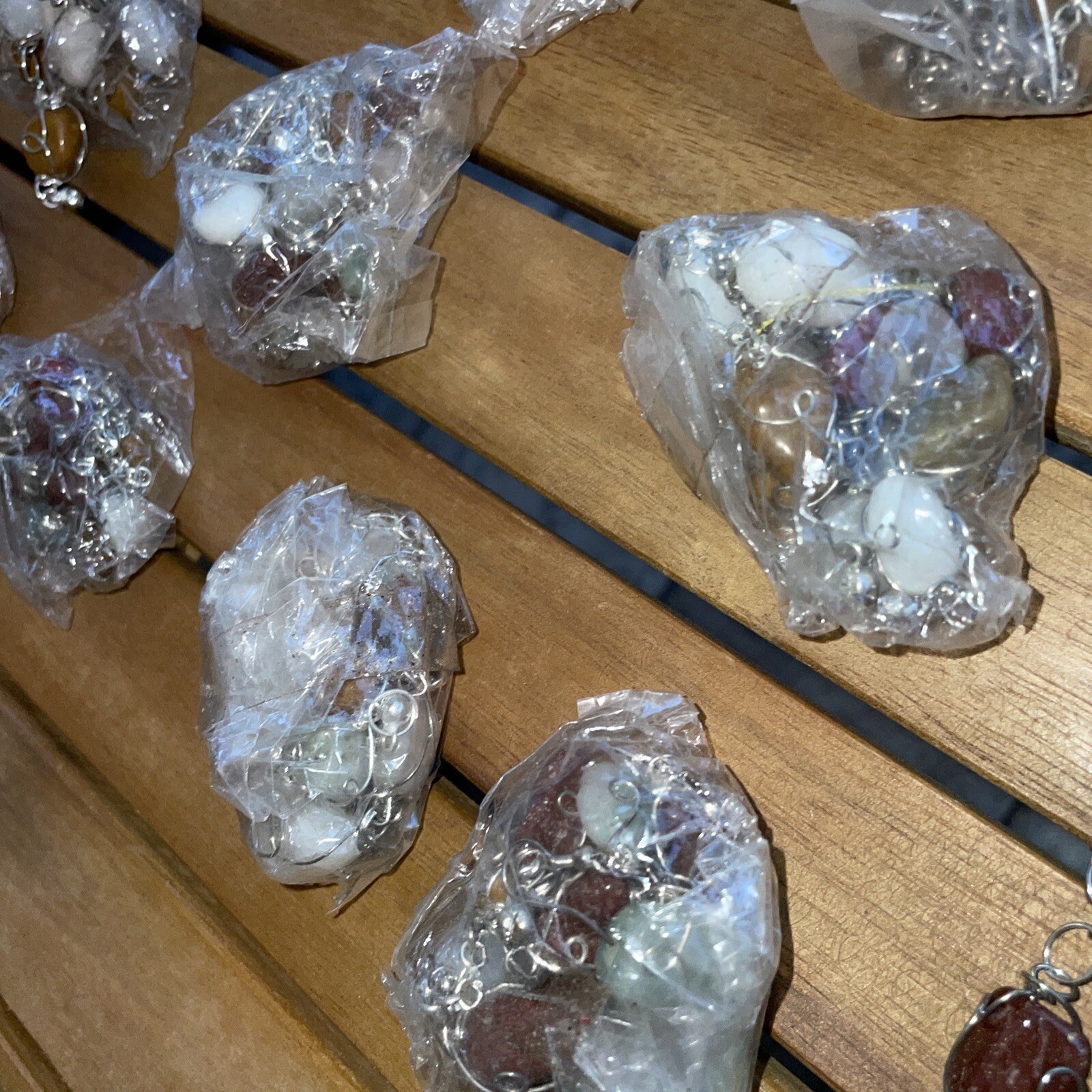 22 WHOLESALE NECKLACE INDIA ETHNIC BOHO AGATE SONES WITH EARRINGS 18”