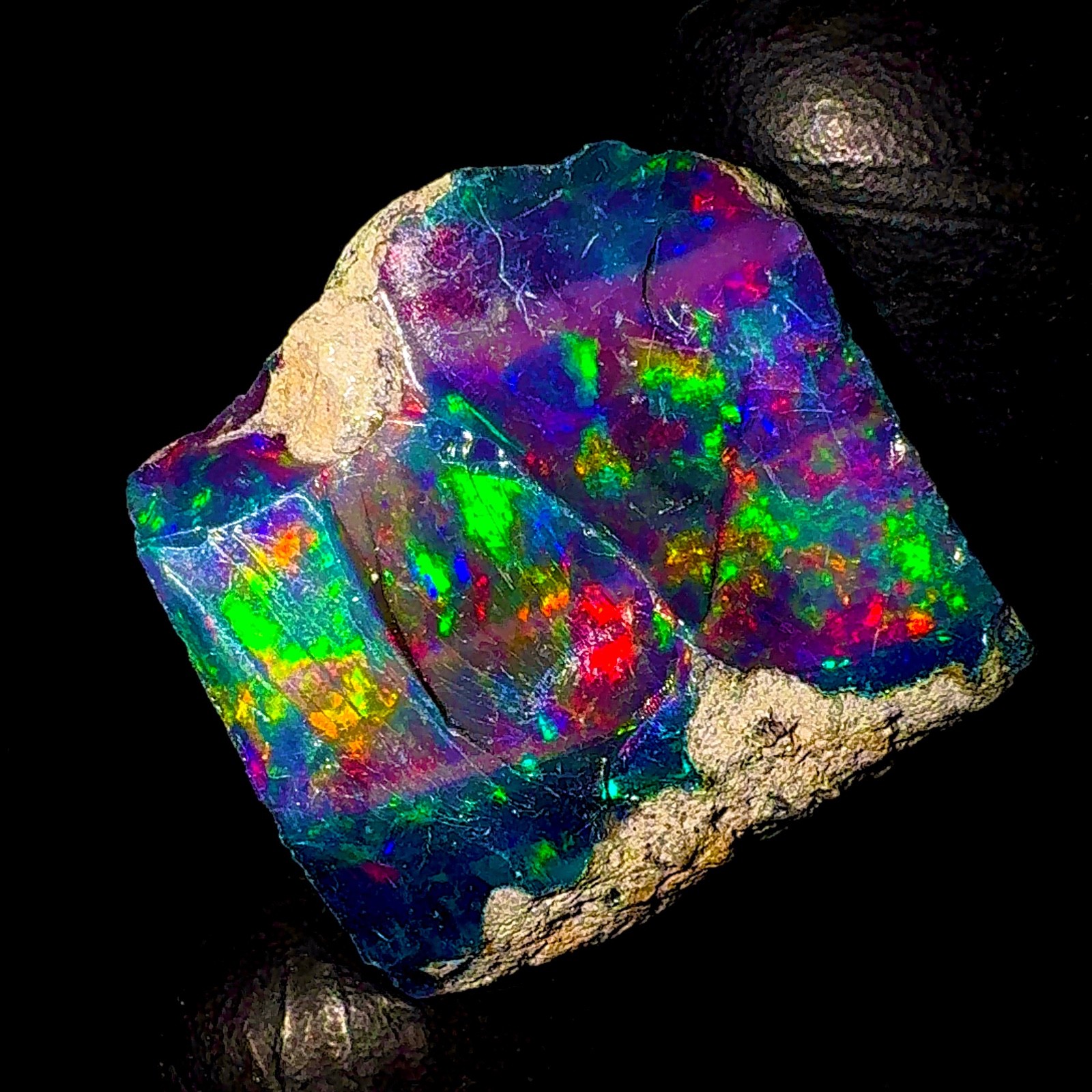 10 Ct Black dry Opal Rough, Cut Grade Fire Opal Rough, Ethiopian Multi Fire Opal