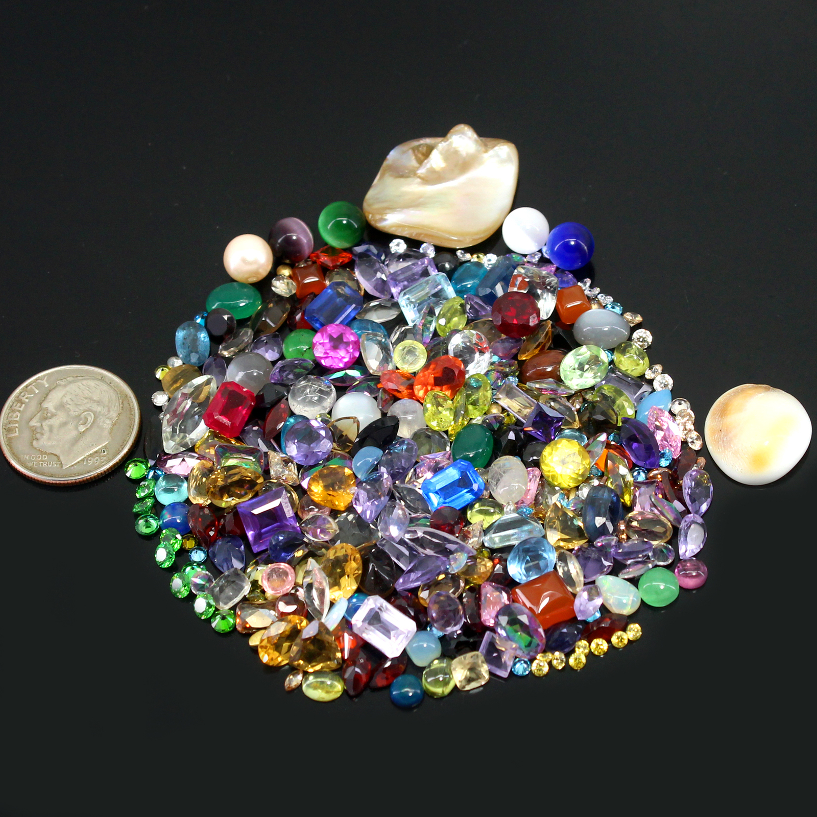 56 Pc Lot Certified Natural Ruby Sapphire Tanzanite Carnelian Diamond Topaz A252