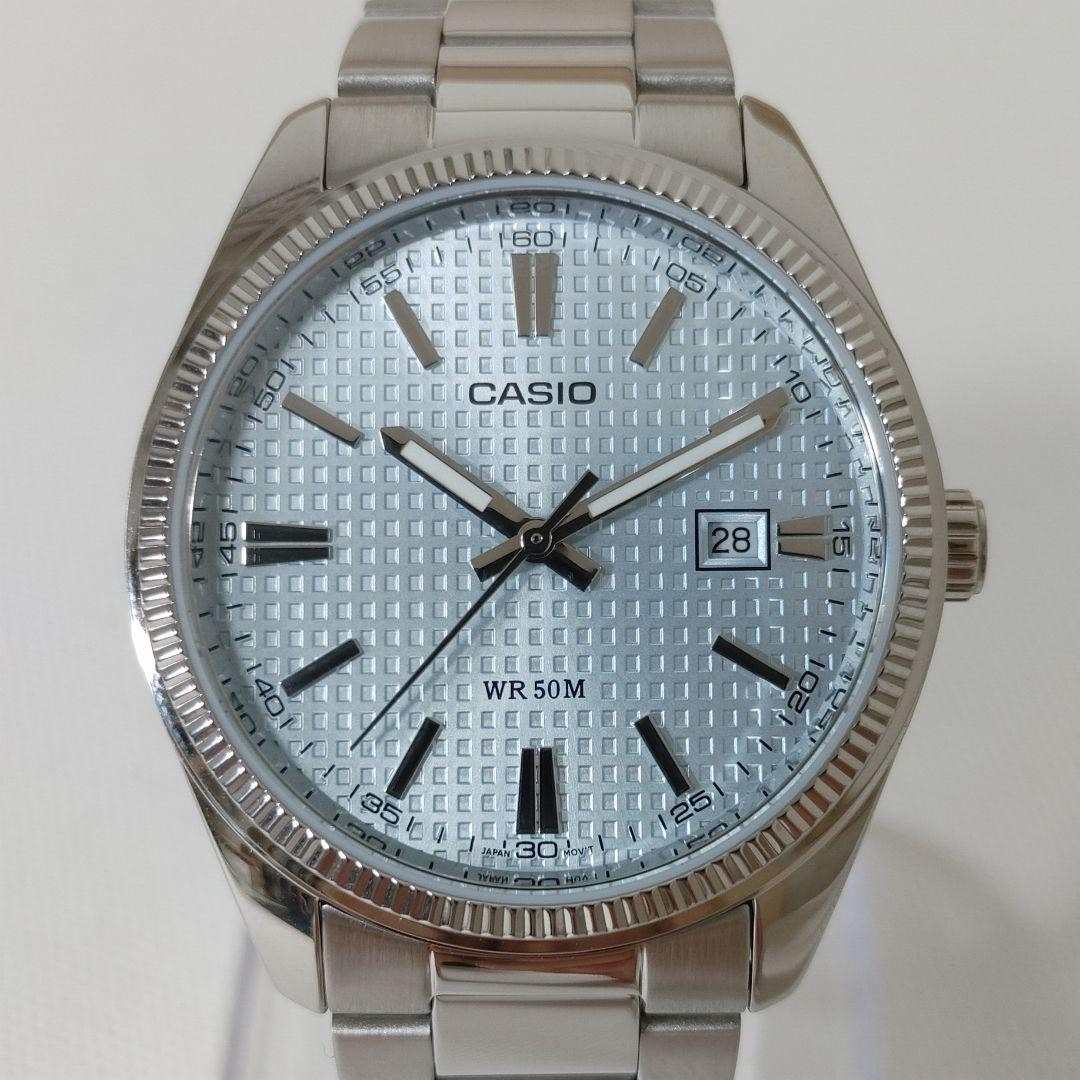 Brand New CASIO Watch Tiffany Blue MTP1302 Waffle Dial