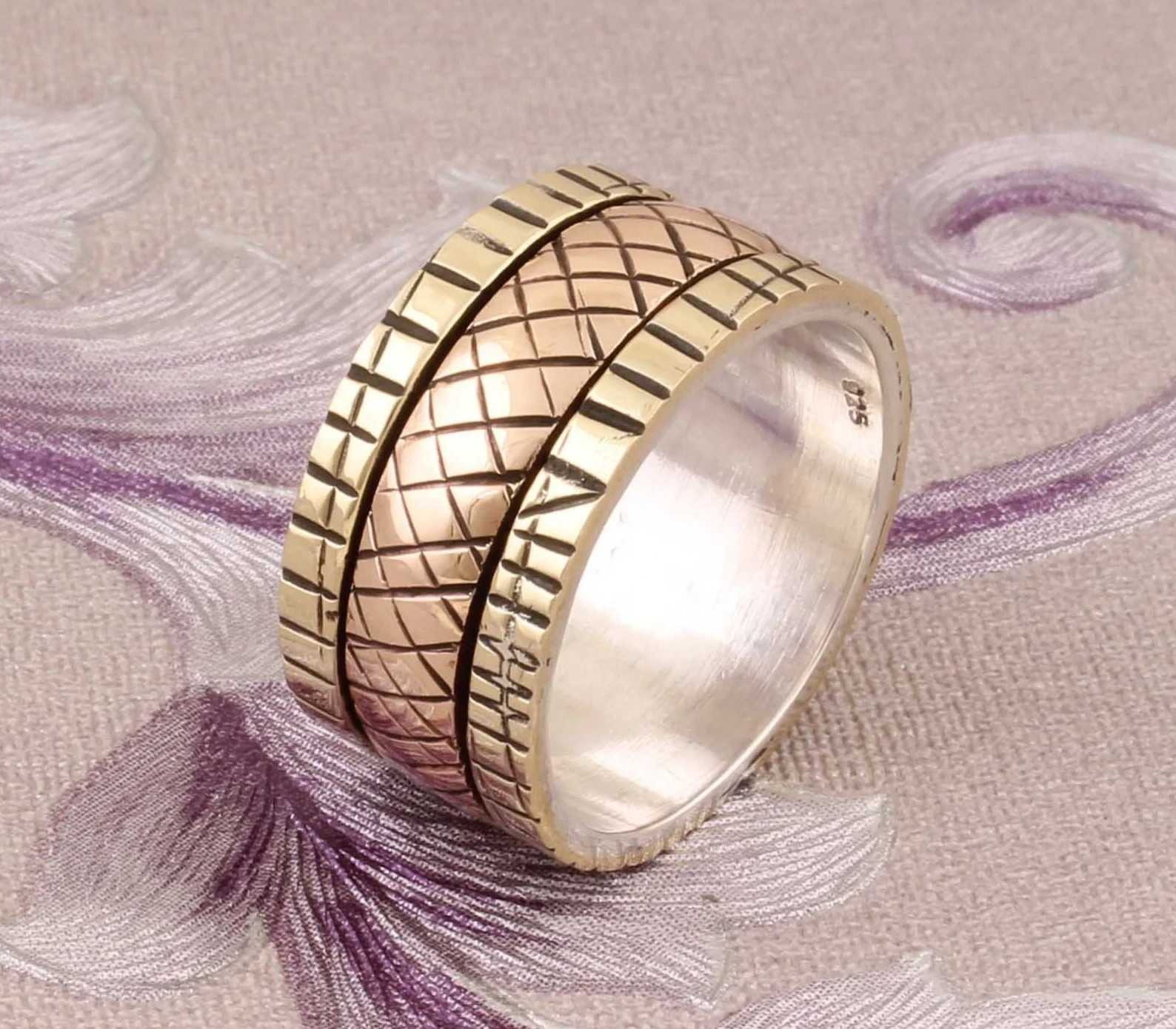 Solid Pure Copper Brass Minimalist Healing Ring, Handmade, Unisex, Thumb Ring
