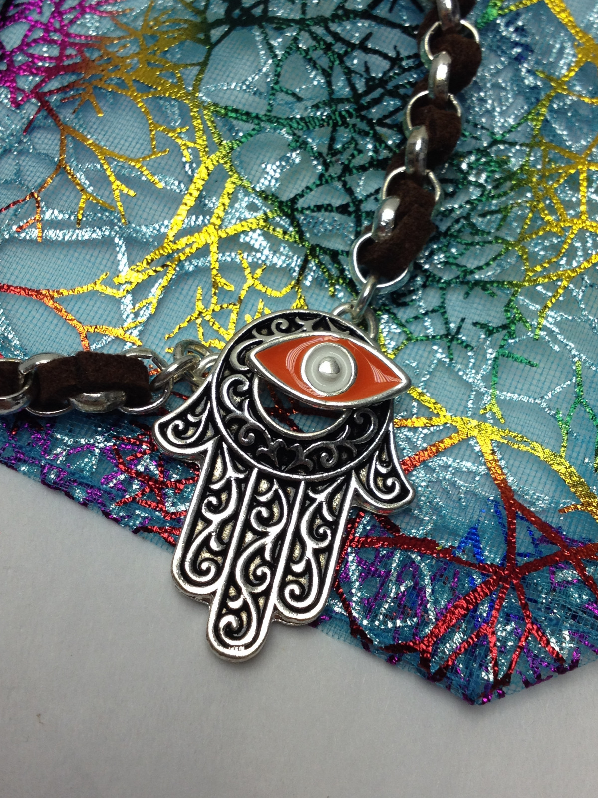 HAMSA HAND & EVIL EYE Unique CHARM BRACELET Beautiful GOOD LUCK PROTECTION