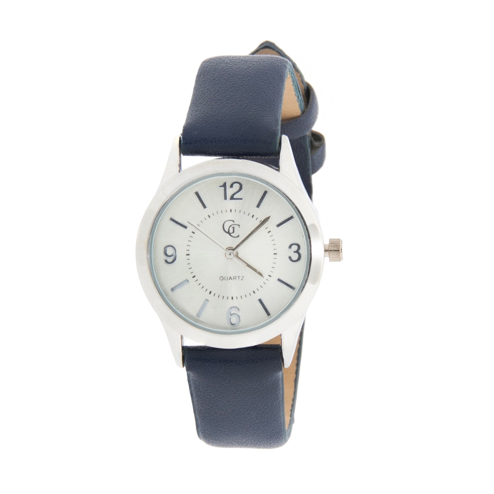 Gold Coast 30mm Women’s Navy Blue Faux Leather Strap Watch