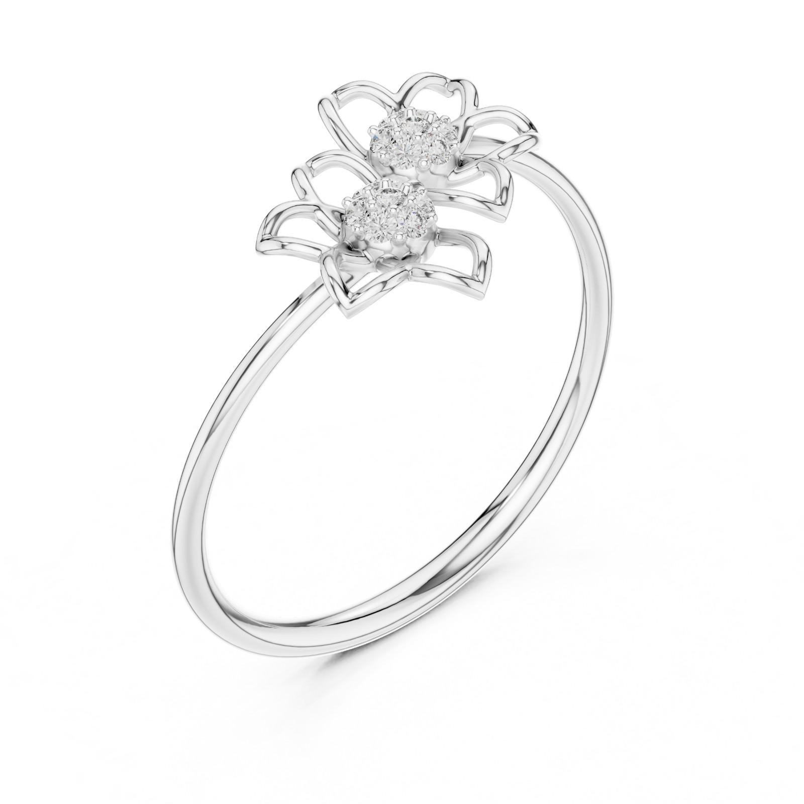 Certified VVS1 Round Natural Diamond Split Shank Anniversary Ring 14k Gold Over