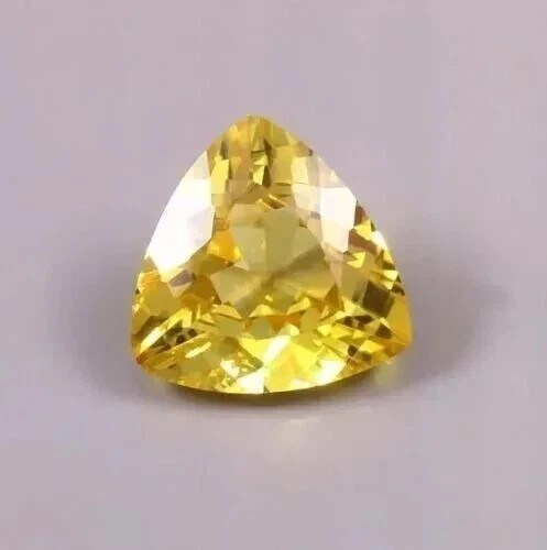 AAA Natural 16.40 Ct Ceylon Yellow Sapphire Loose Trillion Certified Gemstone