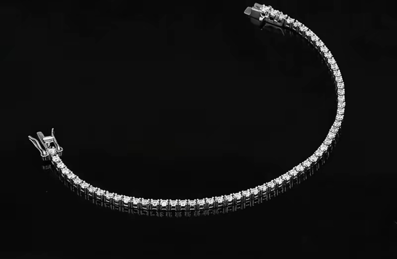 50% OFF VALENTINES DEAL | 2mm REAL Moissanite Tennis Bracelet | 6.5 in