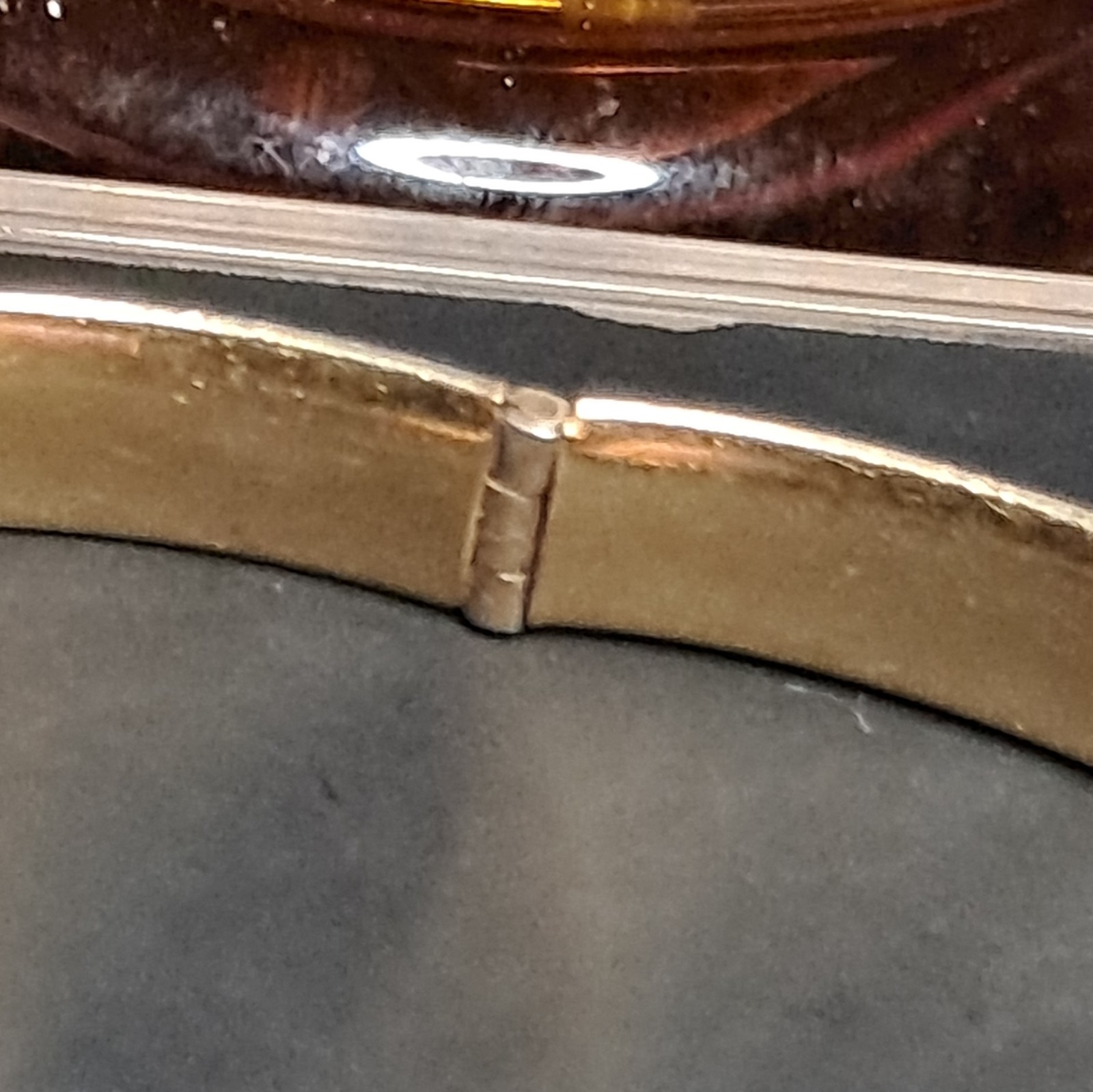 Vintage Marathon 14k Yellow Gold Hinged Bangle Bracelet Signed, No Stone