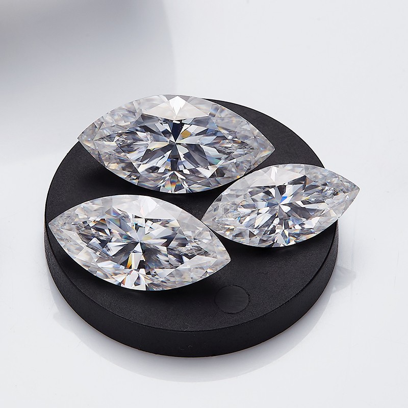 US Lab-grown Moissanite Loose Stone 10ct D Color VVS1 GRA Certified Marquise Cut