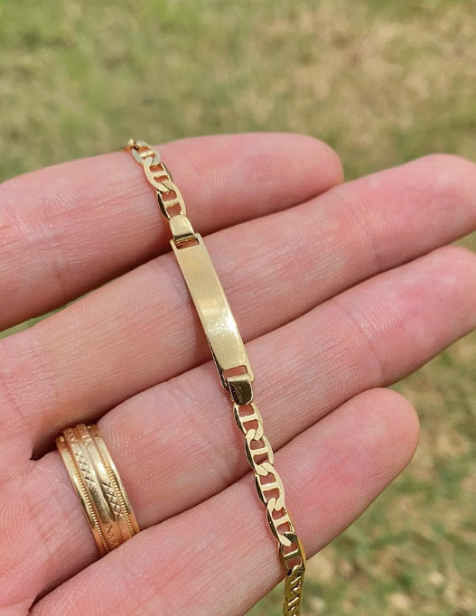 Pulsera ID Bebé 5.5″ Cadena Mariner 14K Gold Filled Regalos para niños
