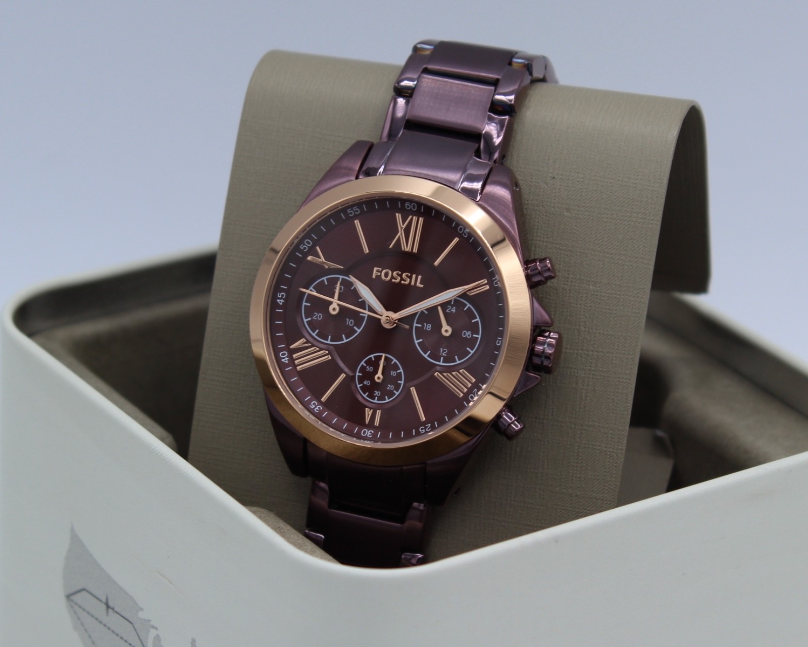 Fossil Modern Courier Midsize Chrono Purple Women’s BQ3281 Watch