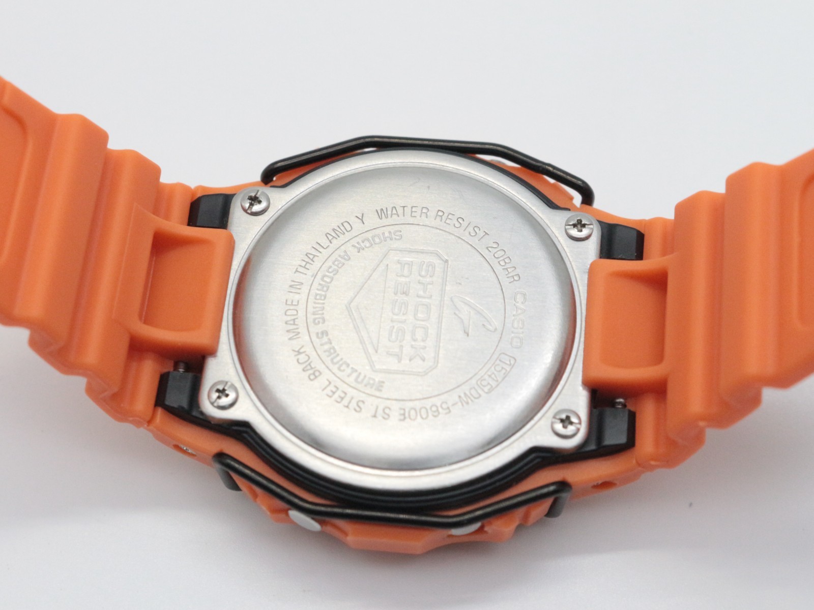 Customized G-SHOCK DW-5600E Orange Bezel Band with Metal Ring Bullbar From Japan