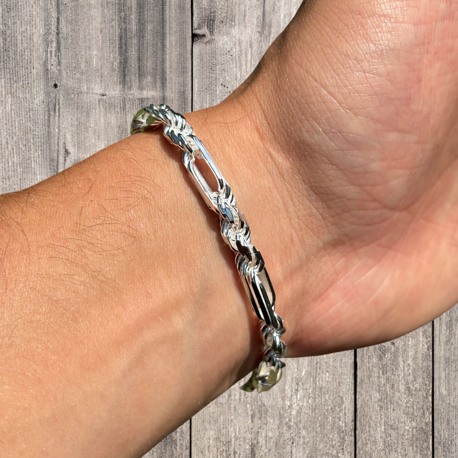 6mm Figarope Milano Bracelet – Solid 925 Sterling Silver Or 14k Gold Vermeil