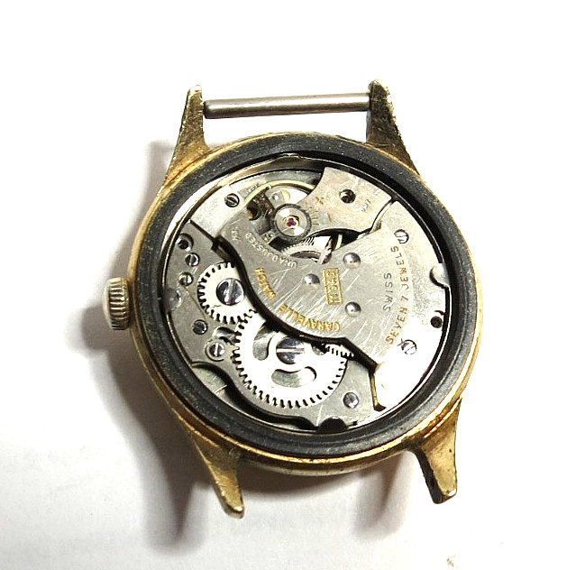 VINTAGE 1960 MENS CARAVELLE 11OAC WRISTWATCH 7’J MANUAL WIND GOLD TONE RUNS