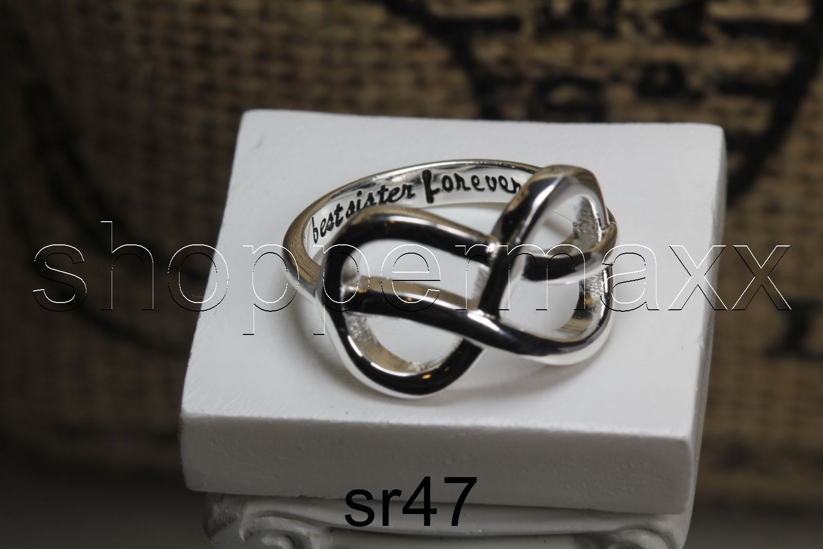 Best Sister Forever Infinity Sterling Silver 925 Nickel Free Family Sisters Ring