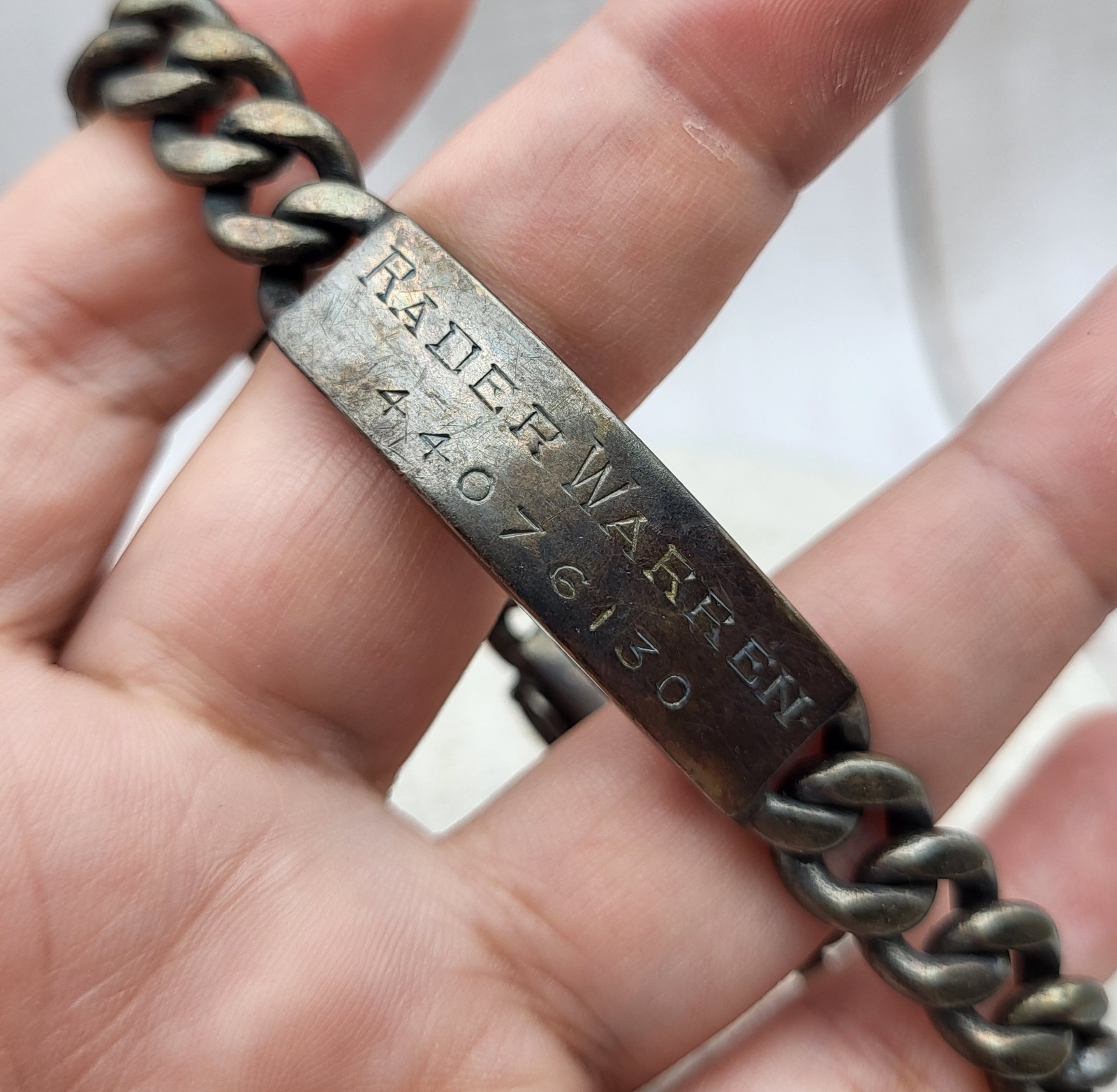 Vintage Napier 925 Sterling Silver ID Engraved Nameplate Curb Link Bracelet