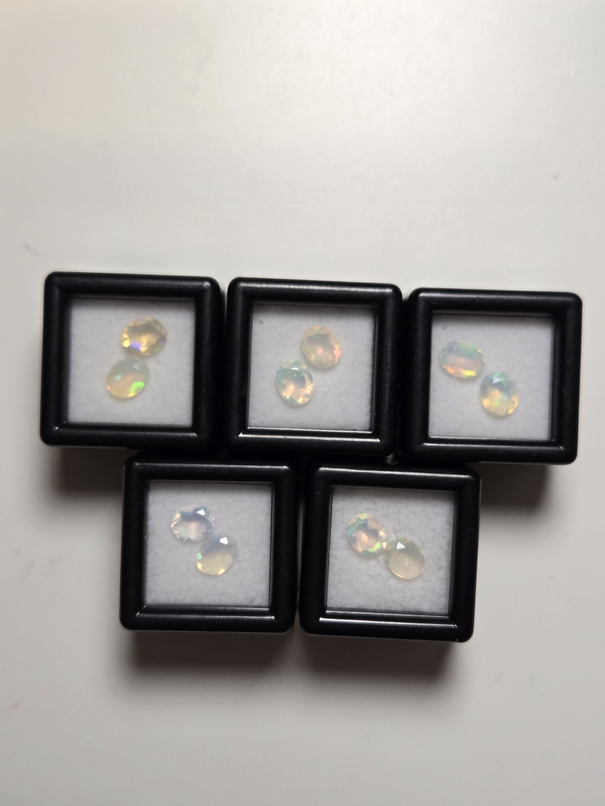Natural Faceted Opal Pair – 5x4mm Oval – Loose Gemstones Ethiopian (G2)