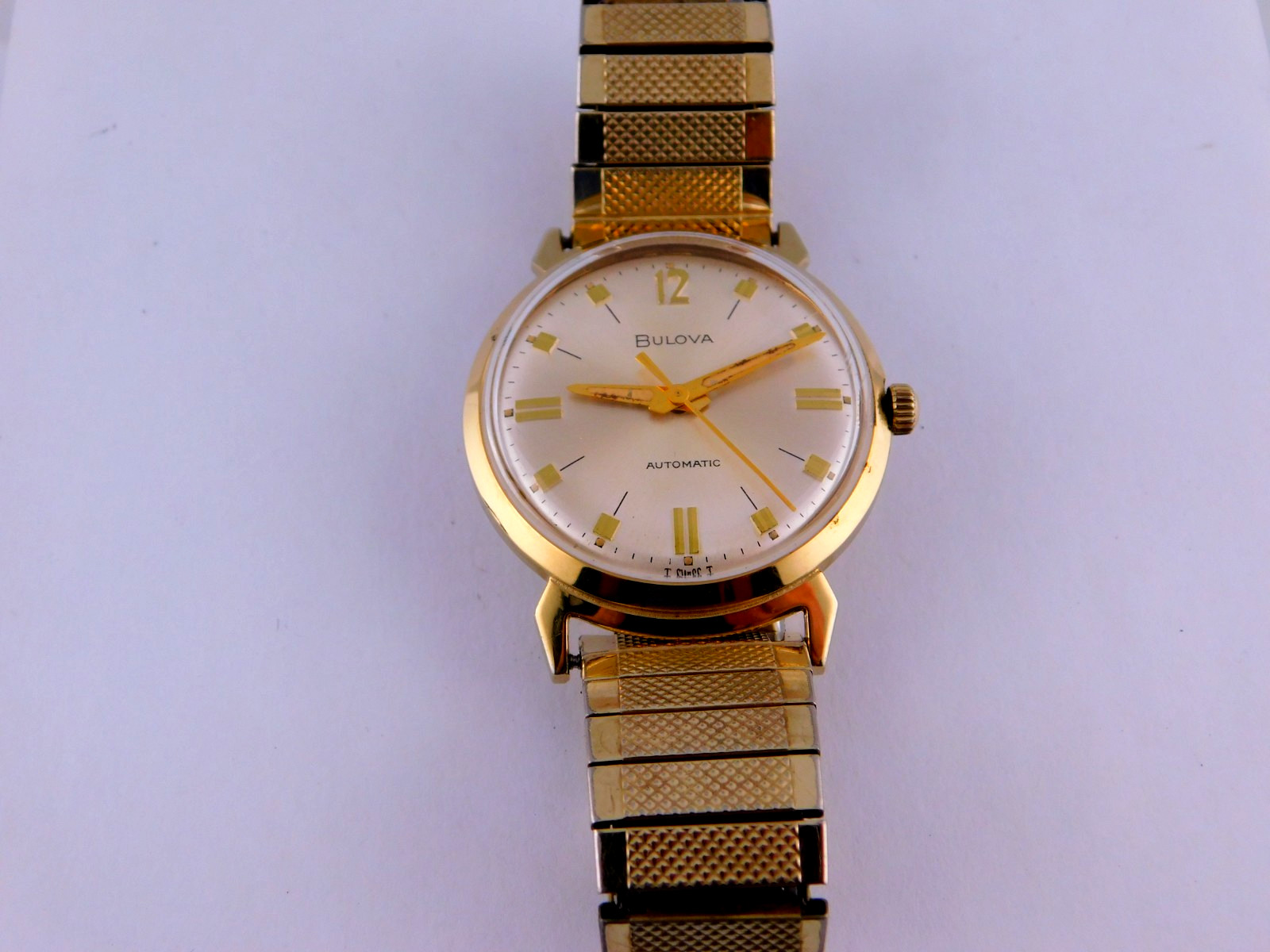VINTAGE BULOVA JET CLIPPER “T” 17J AUTO 10K RGP MENS WRISTWATCH SERVICED C.1969