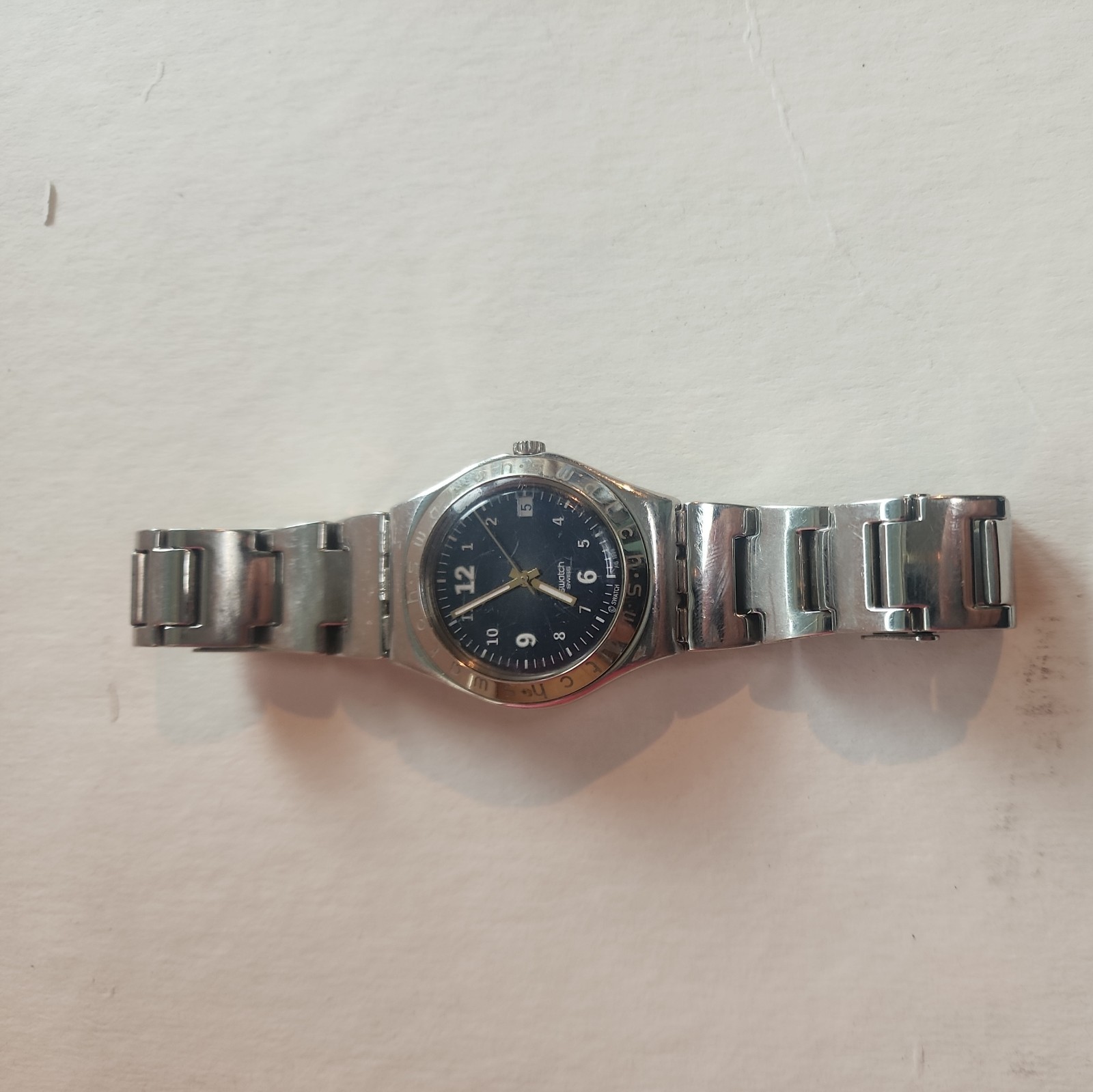 Vintage Ladies SWATCH IRONY AG 1999 1990s Swiss Stainless Steel Bracelet Watch