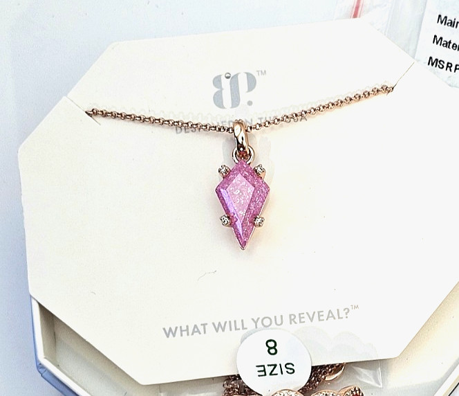 Bomb Party BP Bundle – Pink Ice Necklace Earrings Ring Rose Gold-plating Size 8