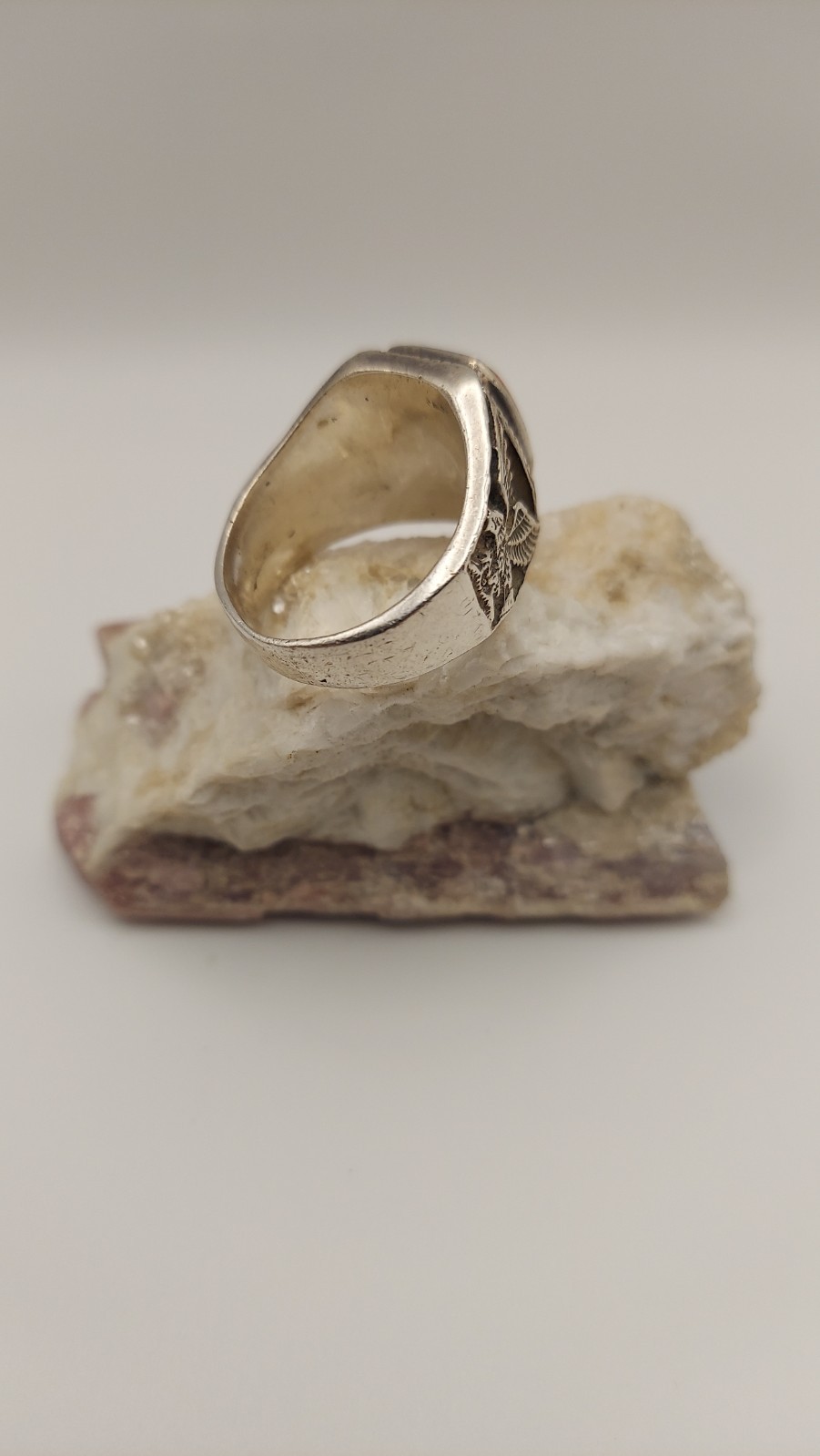 vintage Native sterling silver multi stone ring, size 10.5