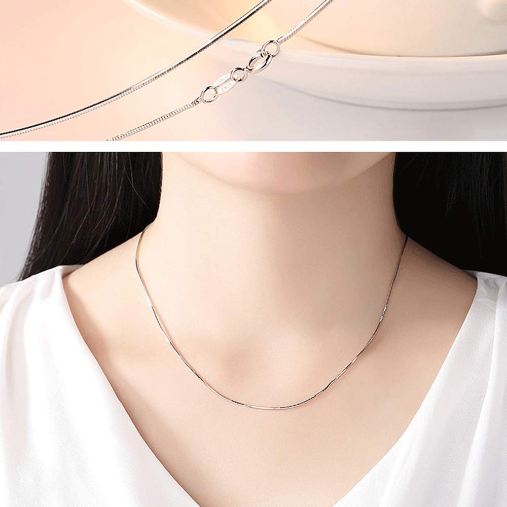 925 Sterling Silver Designer Chain 0.8MM Delicate Italian Box Chain – Super T…