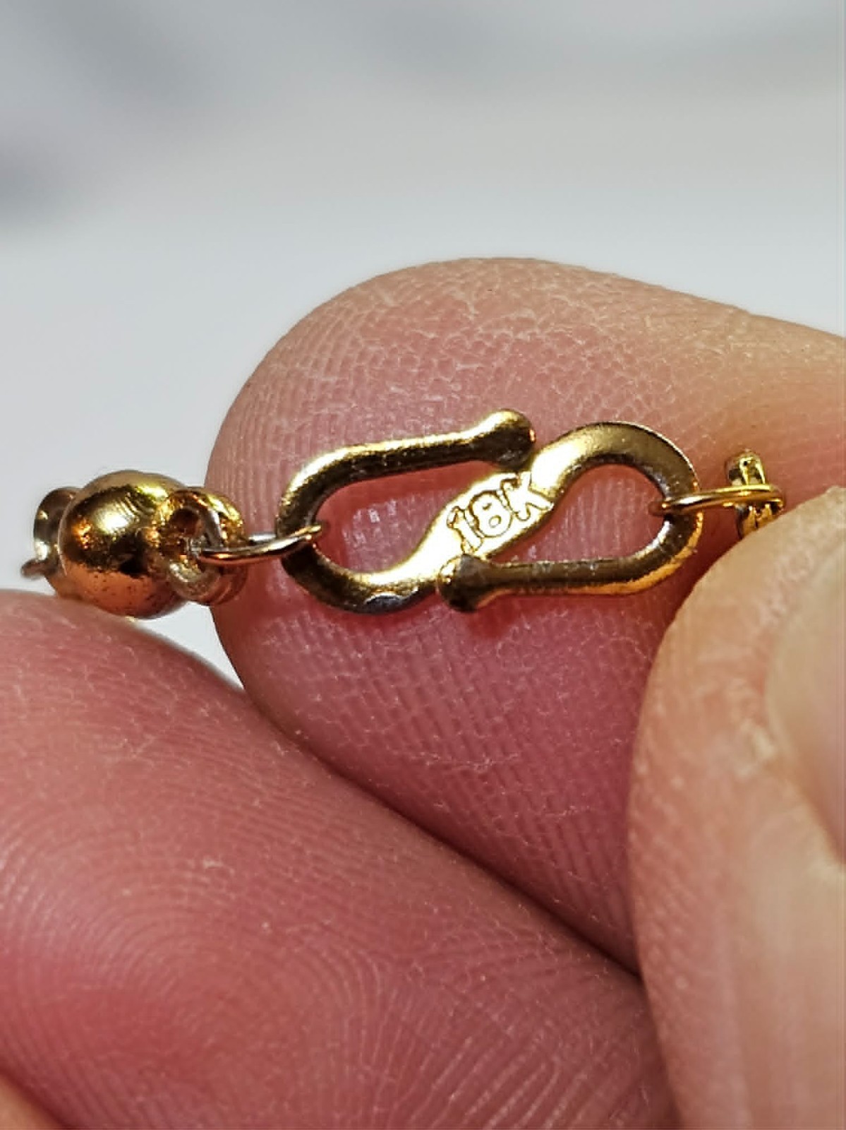 Marked 18k Goldplated/ Goldtone Link Chain Necklace 22.5in-S351- READ…SEE
