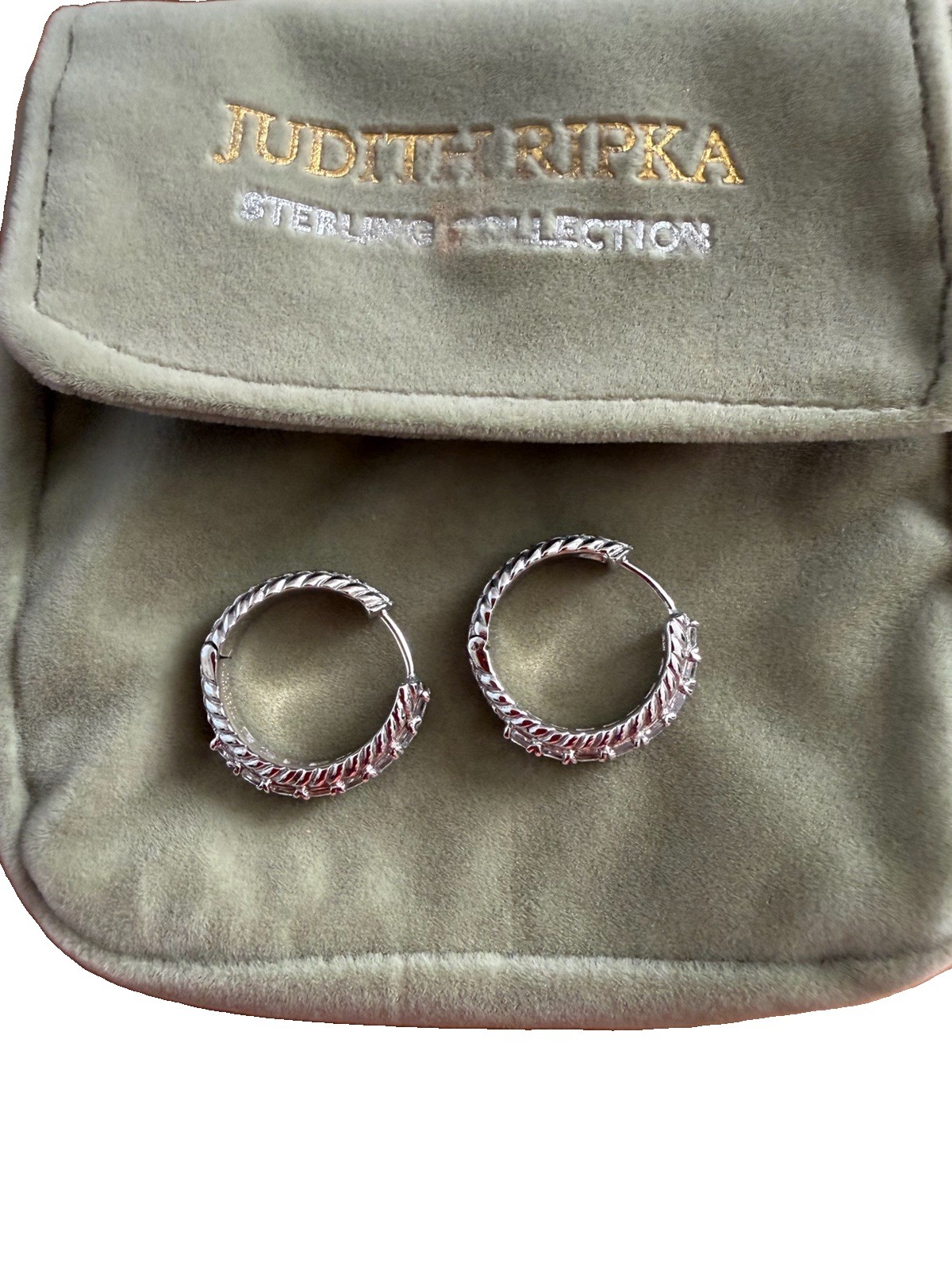 Judith Ripken Cuff And Hoop Earrings Sterling