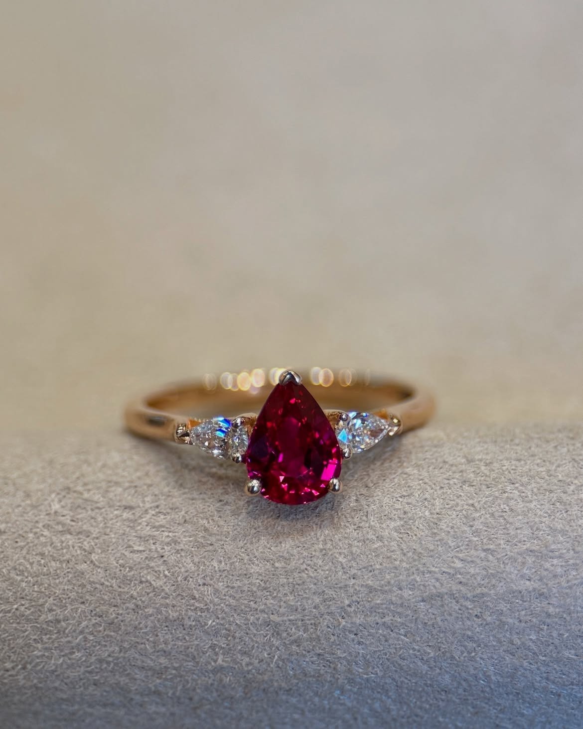 4.30 Ct Natural Red Ruby & Diamond Engagement Ring Solid 14K Yellow Gold 6 7 8