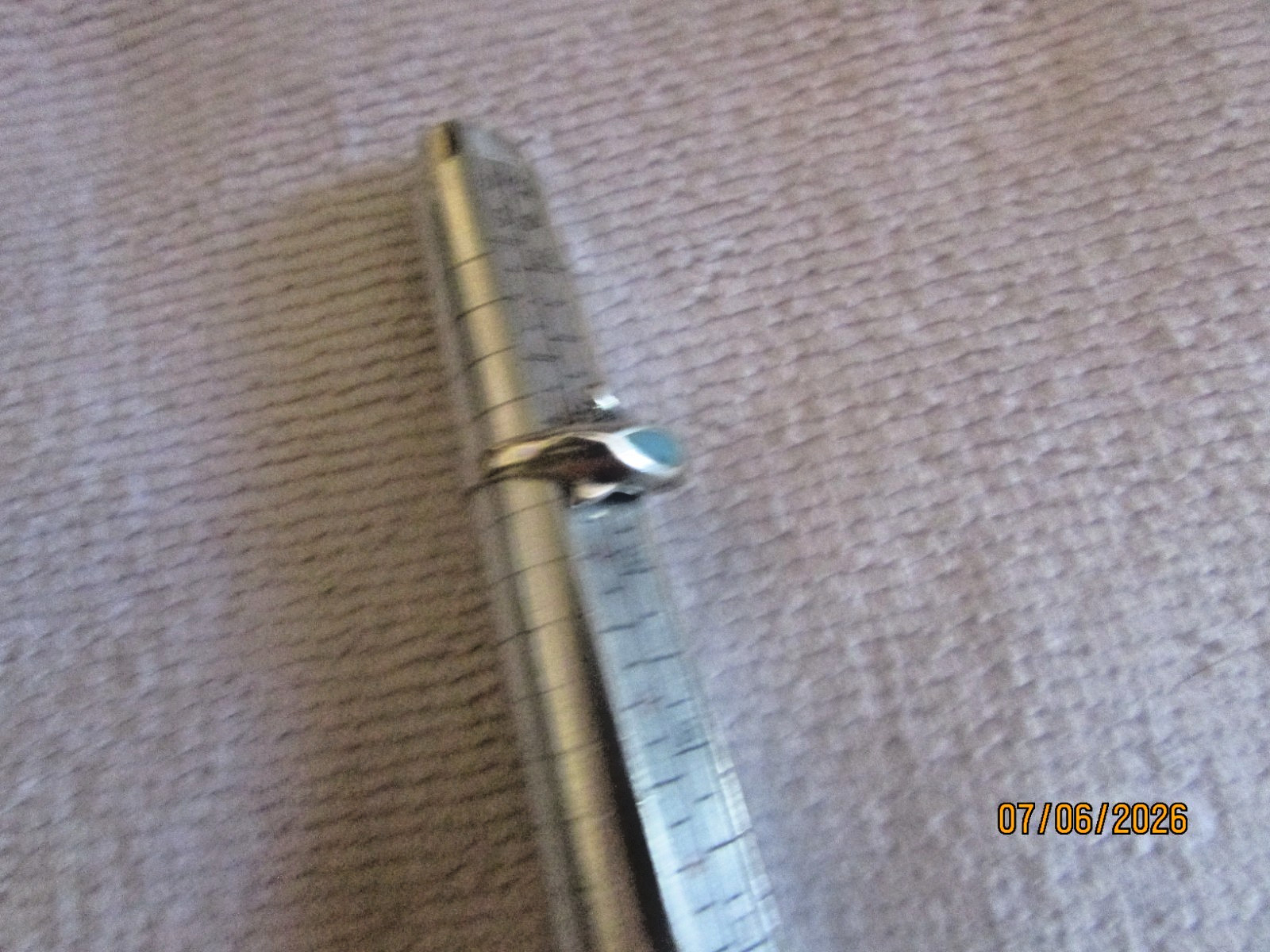 Marked 925 Silver Turquoise Dolphin Ring 2 Grams Size 5