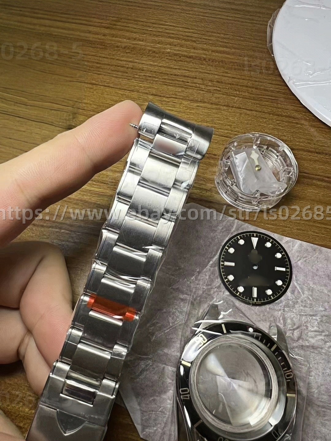 DIY SET for 2824 41MM Watch case + dial + hands + Strap Sapphire