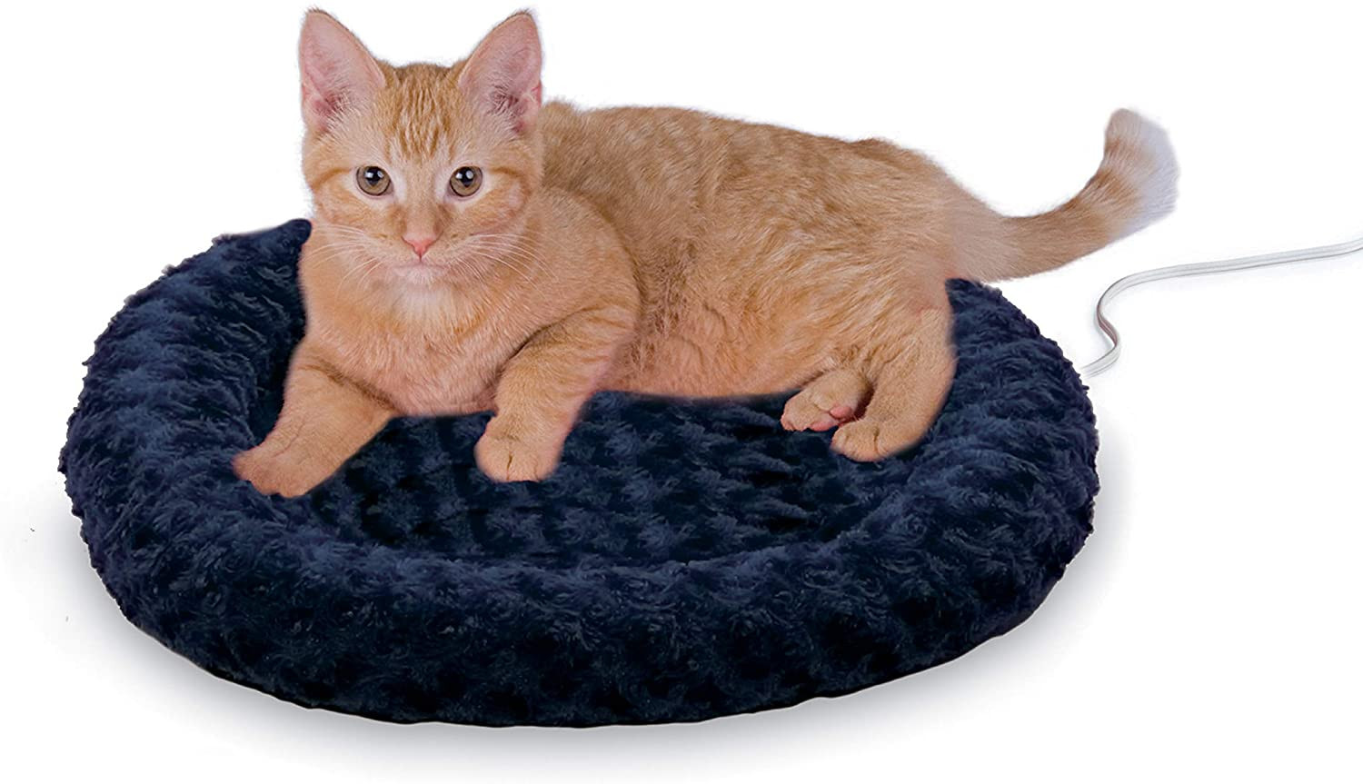 K&H Pet Products Bolster Heated Cat Bed for Indoor Cats, Thermo-Kitty Fashion Sp